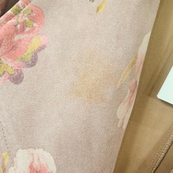 ❌SOLD❌Solitaire Skin Brown Floral Duster Medium Jacket - Picture 3 of 4